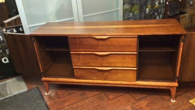 Mid Century Modern Walnut Buffet Sideboard REFINISHED 5 ft - Mid Century Modern Toronto