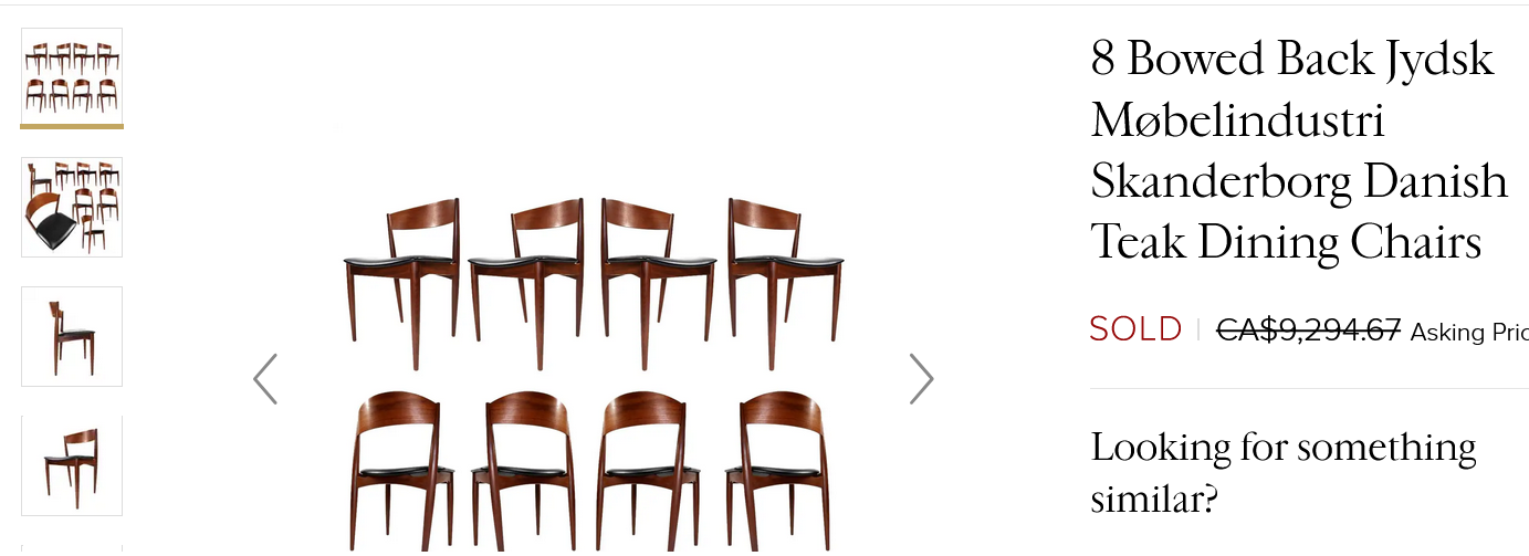 6 Danish Mid Century Modern Teak Chairs by Jydsk Møbelindustri