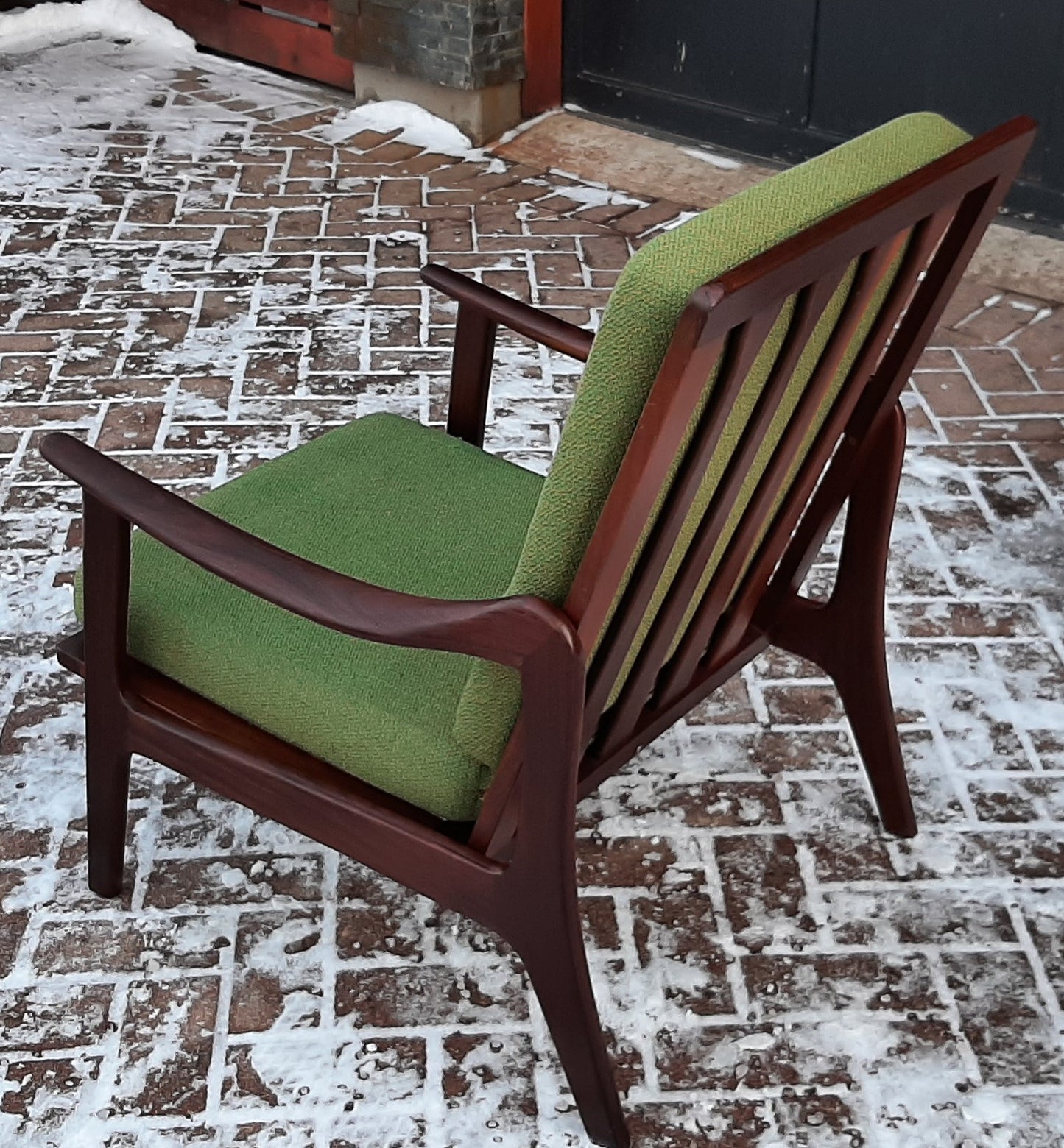 REFINISHED Danish MCM Solid Teak Lounge Chair PERFECT