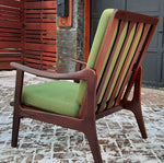 REFINISHED Danish MCM Solid Teak Lounge Chair PERFECT 10