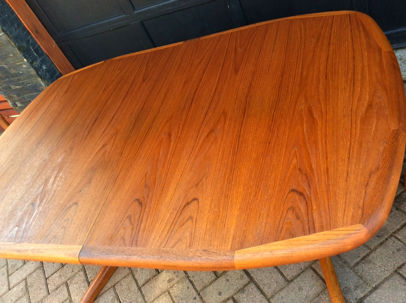 Large Mid Century Modern Teak Dining Table with 2 Leaves- REFINISHED - Mid Century Modern Toronto