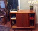 Danish Mid Century Modern Teak Buffet Bar TV Media Records Console- Small-REFINISHED - Mid Century Modern Toronto 1