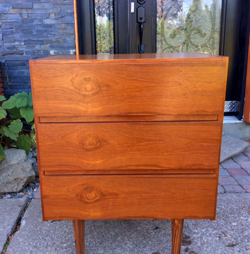 Mid Century Modern Swedish Teak Bedroom set- 2 dressers and single bed - Mid Century Modern Toronto