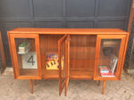 REFINISHED MCM Teak Display Bookcase Records 65