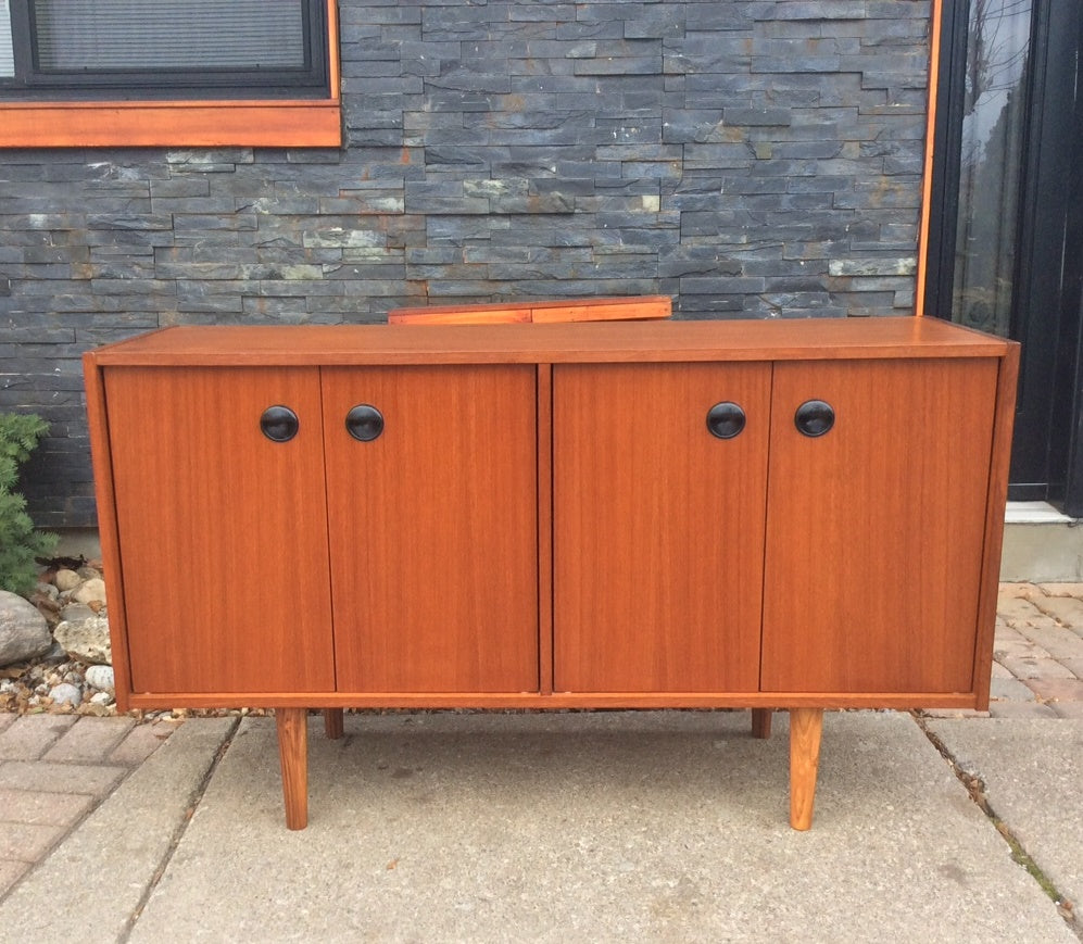 Mid Century Modern Teak Sideboard TV Media  Console RESTORED - Mid Century Modern Toronto