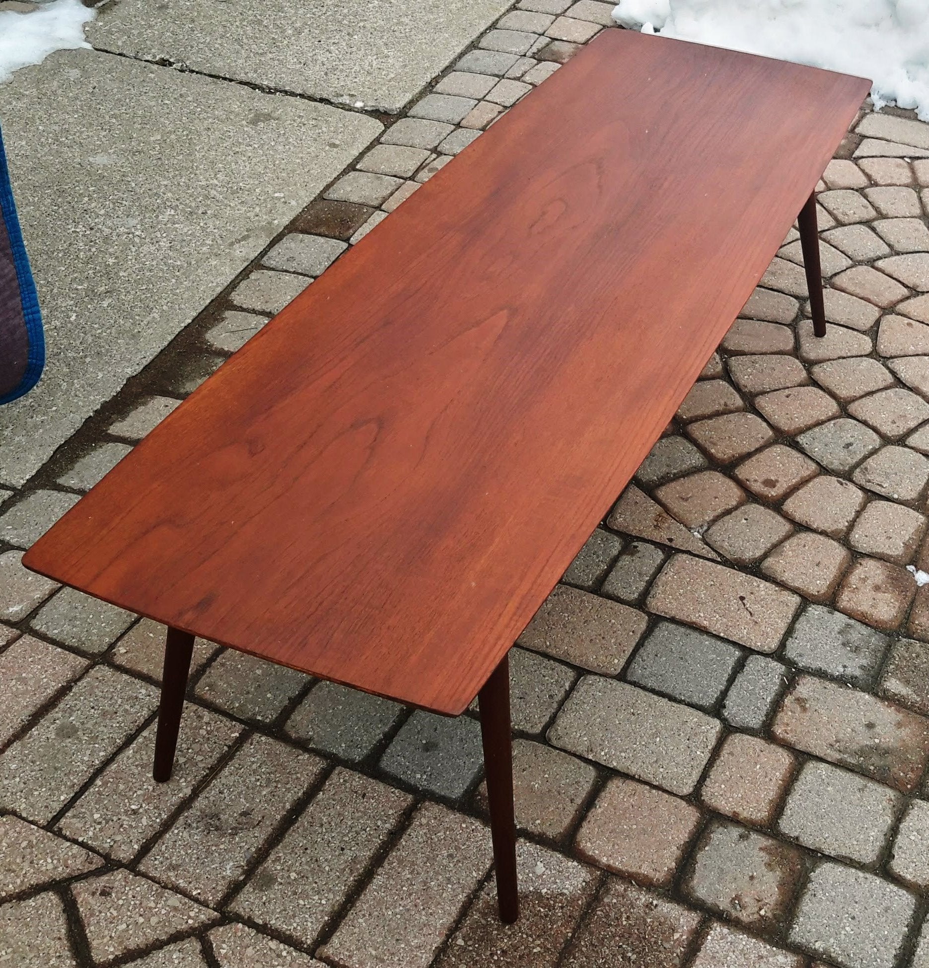 REFINISHED Mid Century Modern Teak Coffee Table 53.5" - Mid Century Modern Toronto