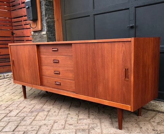 REFINISHED Mid Century Modern Teak Sideboard TV Console 6 ft - Mid Century Modern Toronto