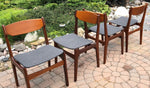 Set of 4 Danish REFINISHED REUPHOLSTERED MCM Teak Chairs, each $199 - Mid Century Modern Toronto 1