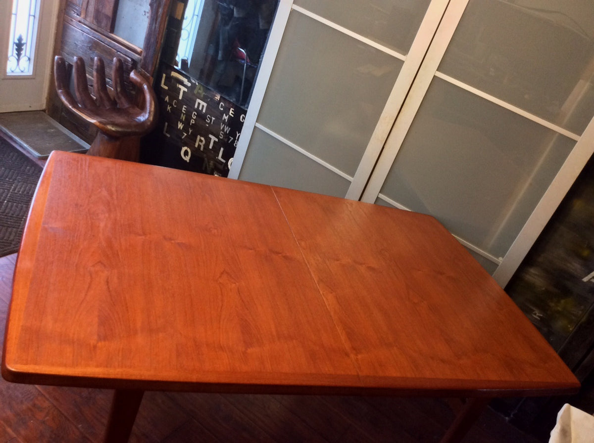 Danish MCM Extension Dining Table Hans Wagner style REFINISHED 66