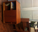 Danish Mid Century Modern Teak Buffet Bar TV Media Records Console- Small-REFINISHED - Mid Century Modern Toronto 4