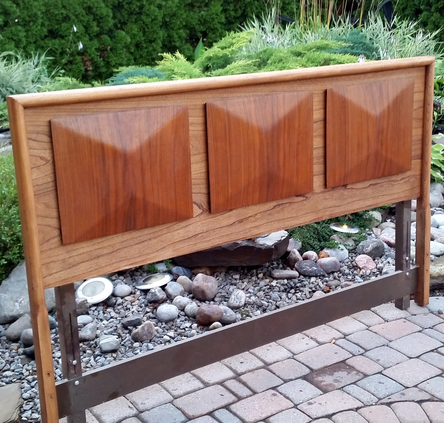 REFINISHED Sculptural Mid Century Modern Walnut Bedroom Set Vladimir Kagan style: 9 Drawer Dresser,Tallboy and 2 Nightstands - Mid Century Modern Toronto