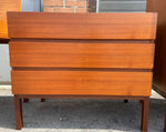 REFINISHED Mid Century Modern Teak Dresser 3 Drawers by Reff/ Knoll, PERFECT 1