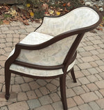 REFINISHED MCM Huber Barrel Back Teak Sofa and Lounge Chair- Mint (plus bonus armchair) 13