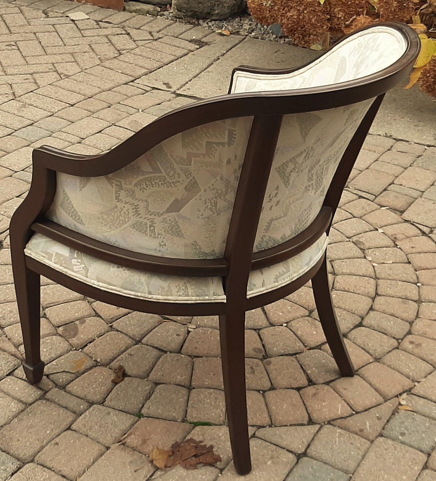 REFINISHED MCM Huber Barrel Back Teak Sofa and Lounge Chair- Mint (plus bonus armchair)