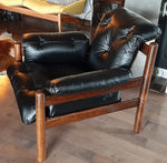 RESTORED Leather & Jacaranda Lounge Chair by Jean Gillon, made in Brazil, PERFECT - Mid Century Modern Toronto 3