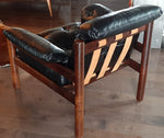 RESTORED Leather & Jacaranda Lounge Chair by Jean Gillon, made in Brazil, PERFECT - Mid Century Modern Toronto 5
