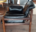 RESTORED Leather & Jacaranda Lounge Chair by Jean Gillon, made in Brazil, PERFECT - Mid Century Modern Toronto 6