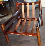 RESTORED Leather & Jacaranda Lounge Chair by Jean Gillon, made in Brazil, PERFECT - Mid Century Modern Toronto 9