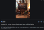 RESTORED Rare MCM Teak & Walnut Mirrored Brutalist Armoire High Credenza 11