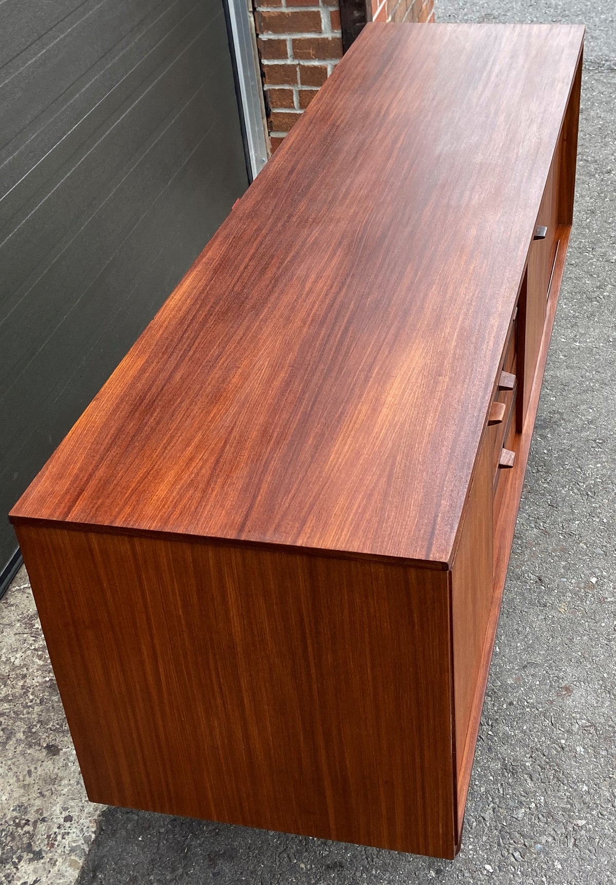 REFINISHED British Mid Century Modern SOLID Tola Sideboard, 66