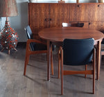 2 REFINISHED REUPHOLSTERED Danish MCM Angled Arm Chairs 9