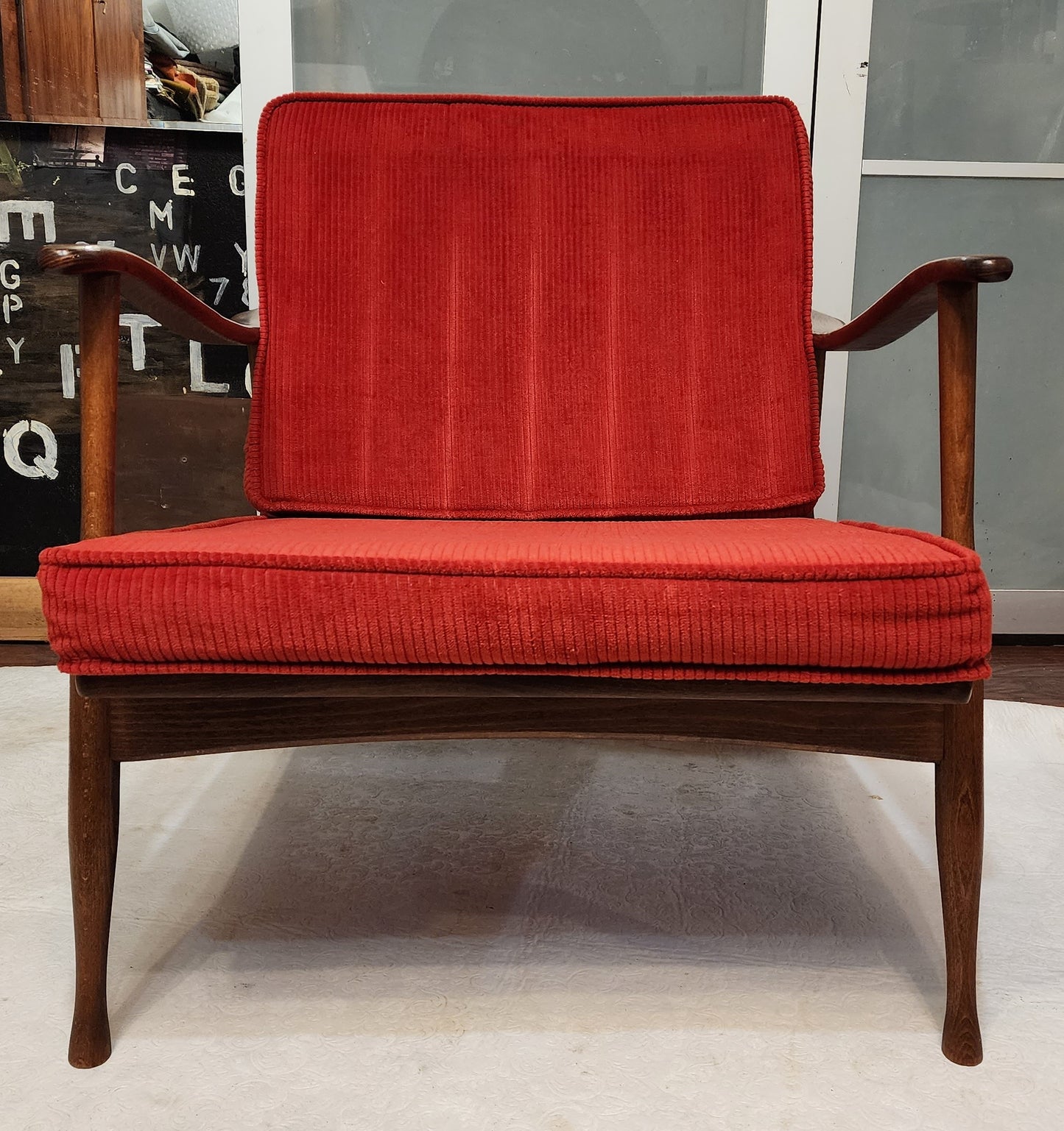 REFINISHED Danish Mid-Century Modern Lounge Chair