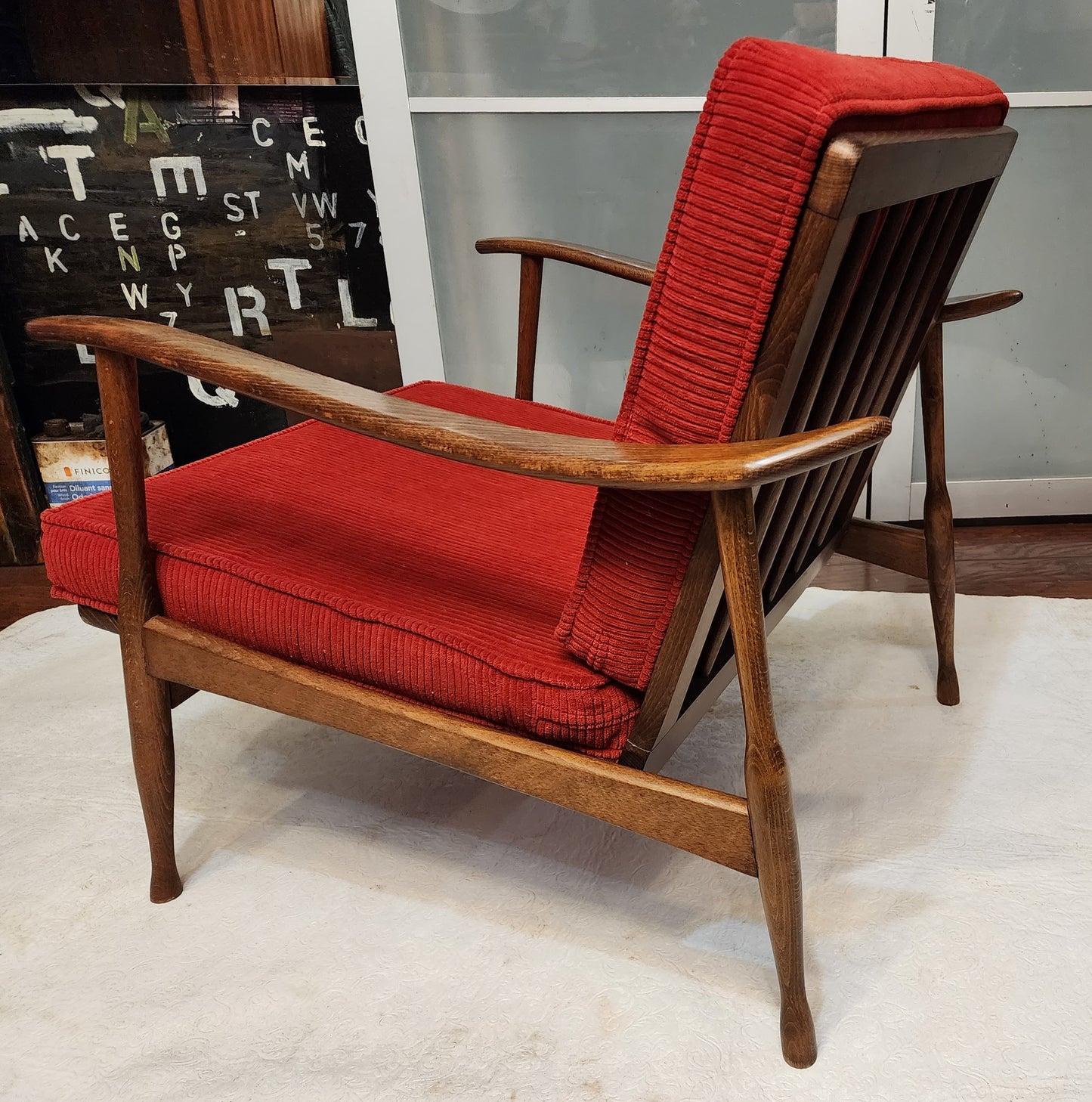 REFINISHED Danish Mid-Century Modern Lounge Chair