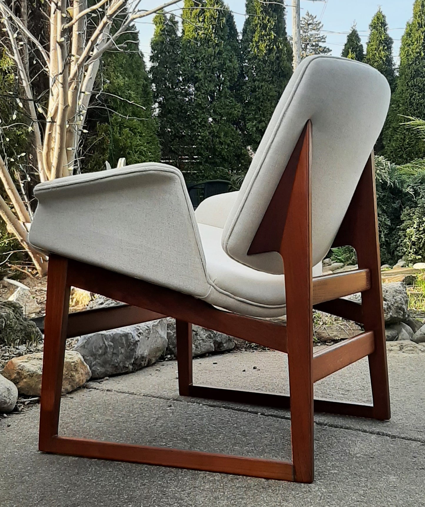 REFINISHED Danish Mid-Century Modern Teak Lounge Chair by Illum Wikkelsø