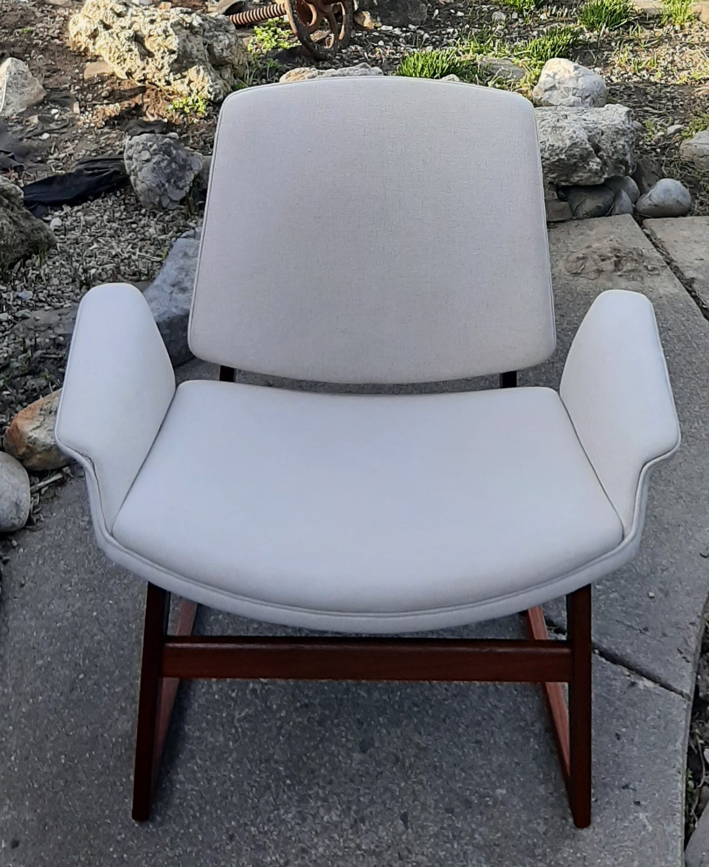 REFINISHED Danish Mid-Century Modern Teak Lounge Chair by Illum Wikkelsø