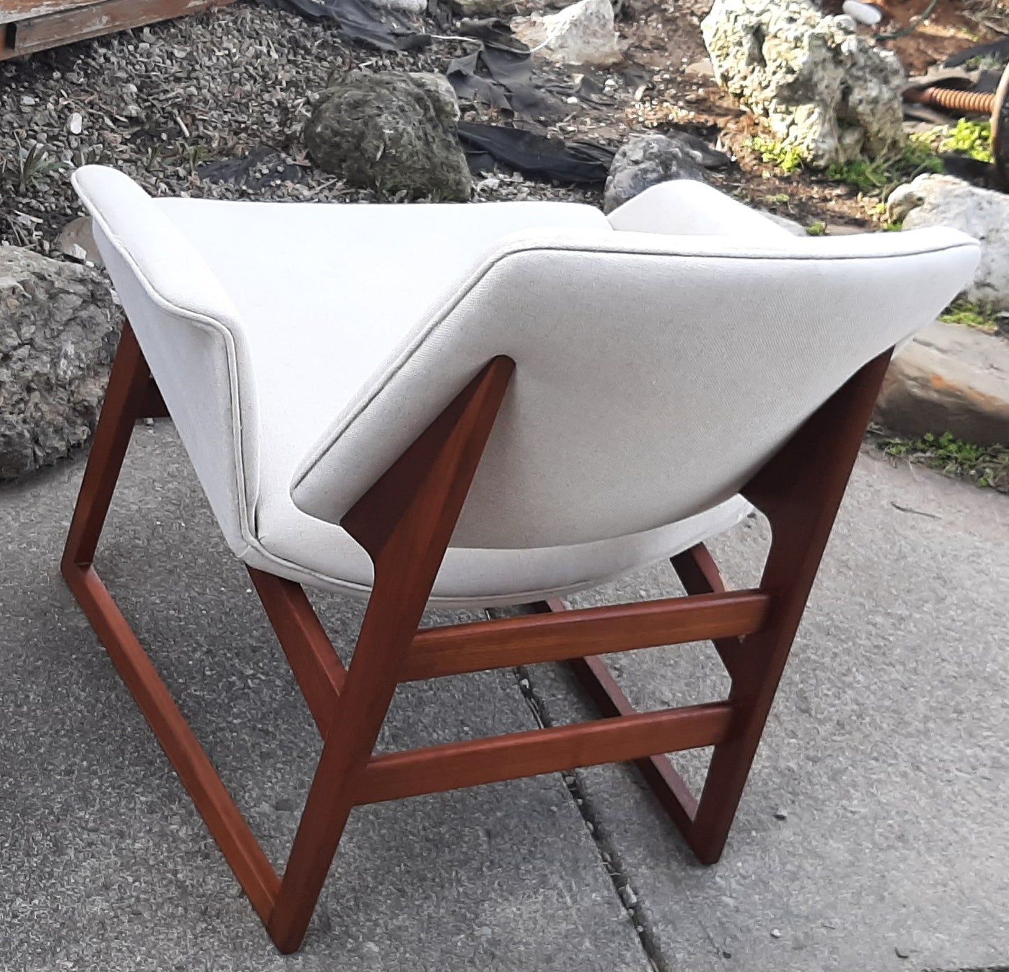 REFINISHED Danish Mid-Century Modern Teak Lounge Chair by Illum Wikkelsø