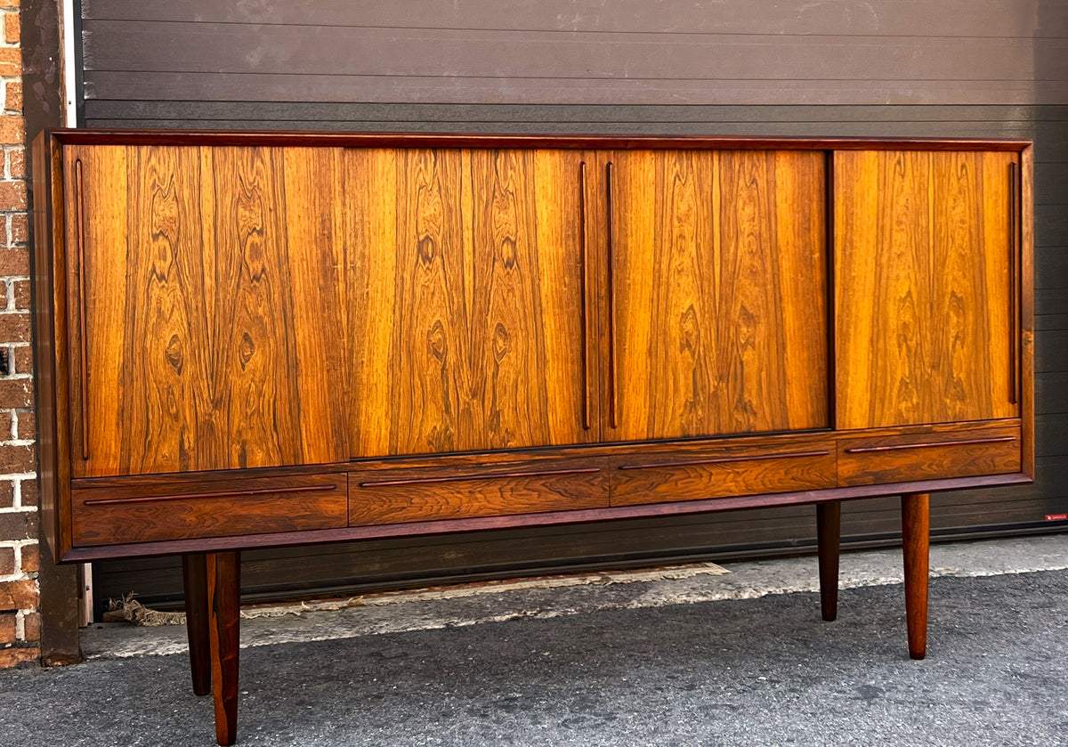 REFINISHED Danish Mid Century Modern Brazilian Rosewood Highboard by Arne Vodder 79