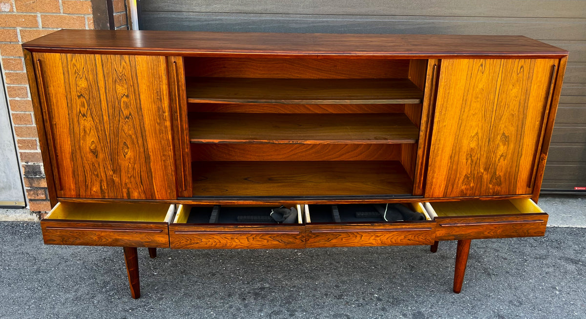 REFINISHED Danish Mid Century Modern Brazilian Rosewood Highboard by Arne Vodder 79