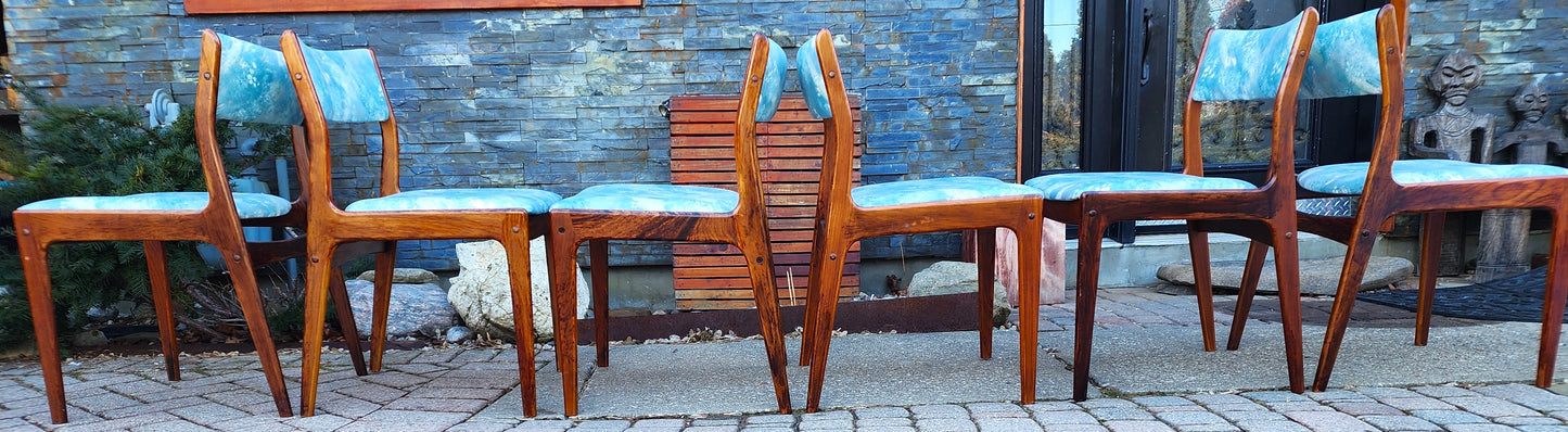 6 Danish Mid Century Modern rosewood chairs by Johannes Andersen