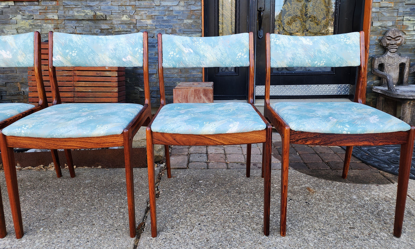 6 Danish Mid Century Modern rosewood chairs by Johannes Andersen