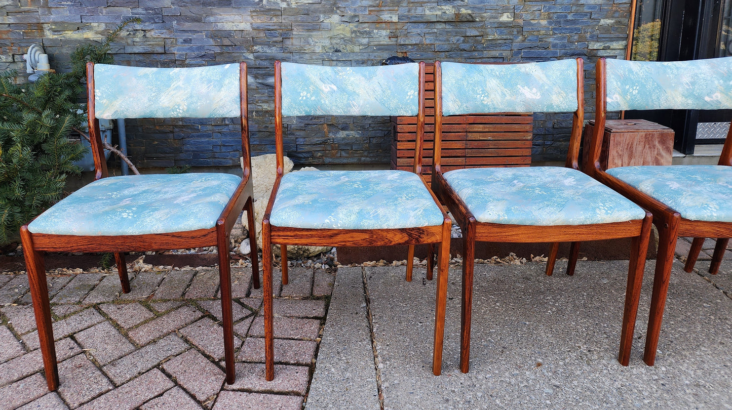 6 Danish Mid Century Modern rosewood chairs by Johannes Andersen