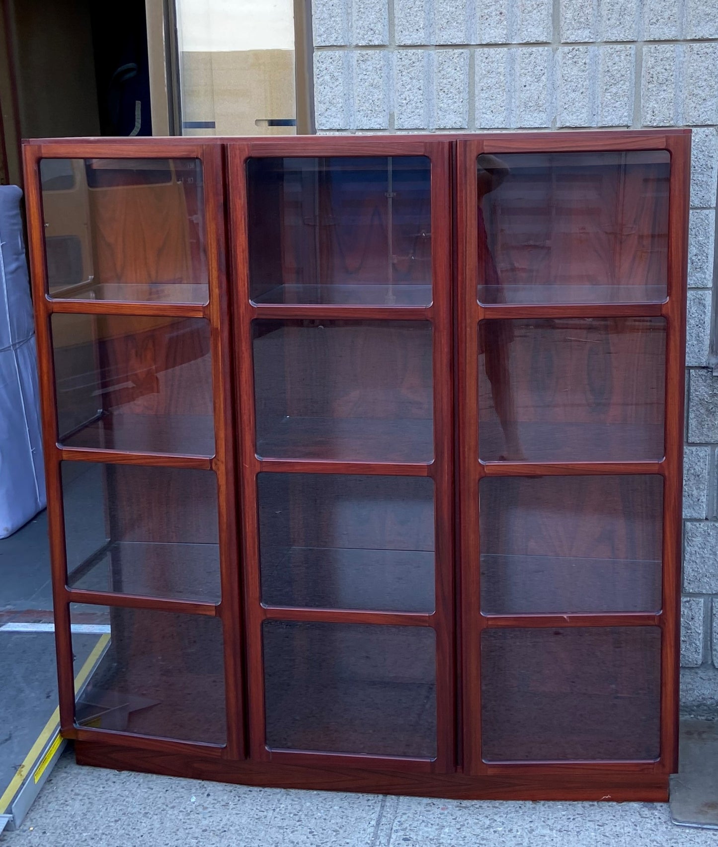 RESTORED Danish Mid Century Modern Rosewood Display with Lighting PERFECT