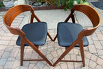 2 REFINISHED REUPHOLSTERED Danish Mid Century Modern Teak Arm Chairs by TH Harlev 8