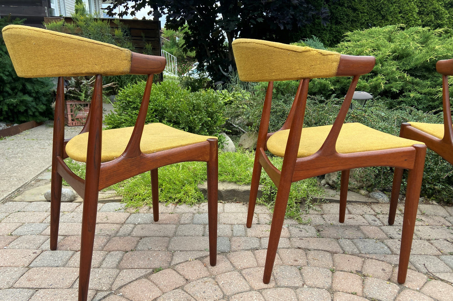 4 REFINISHED will be REUPHOLSTERED Danish Mid Century Modern Teak Armchairs by J.Andersen