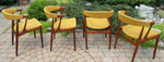 4 REFINISHED will be REUPHOLSTERED Danish Mid Century Modern Teak Armchairs by J.Andersen 2