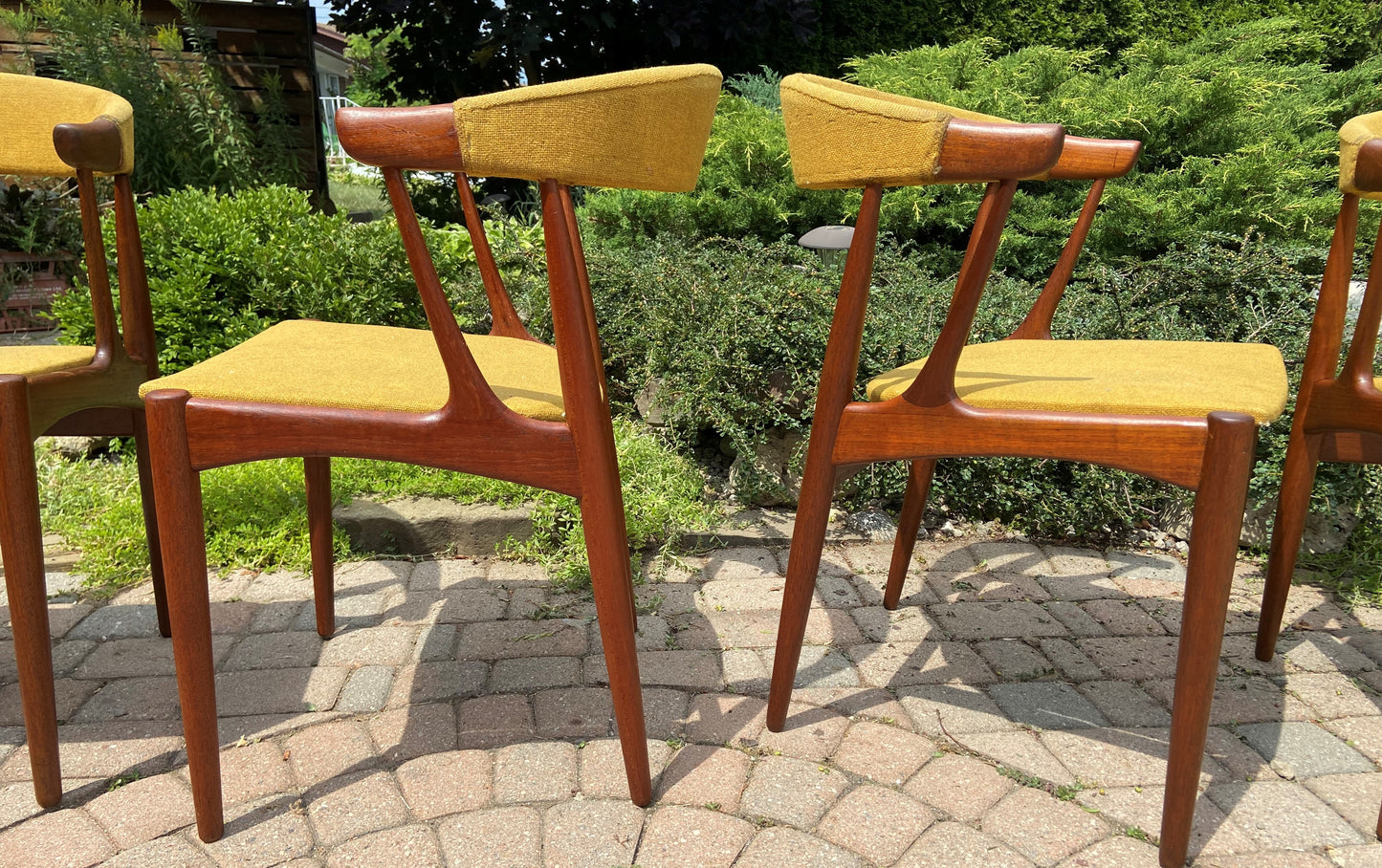 4 REFINISHED will be REUPHOLSTERED Danish Mid Century Modern Teak Armchairs by J.Andersen