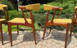 4 REFINISHED will be REUPHOLSTERED Danish Mid Century Modern Teak Armchairs by J.Andersen 9