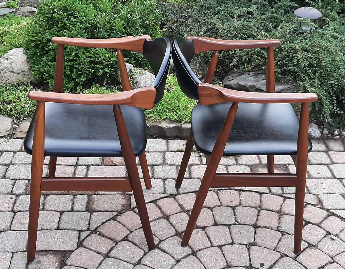 2 REFINISHED Mid Century Modern Teak Armchairs by T. Harlev for Farstrup