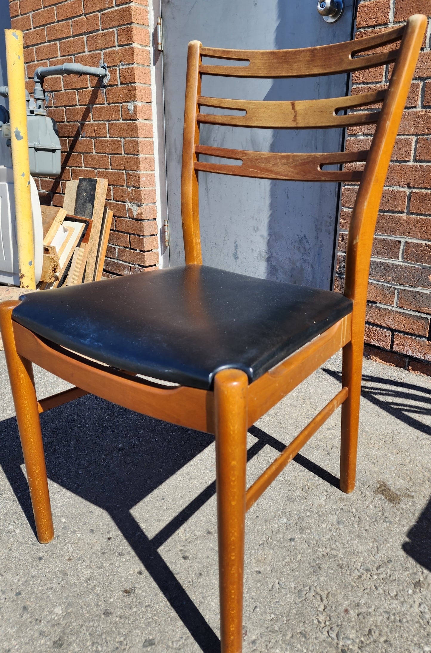 4 RESTORED Danish Mid Century Modern Teak Chairs by Farstrup, model 210, One FREE