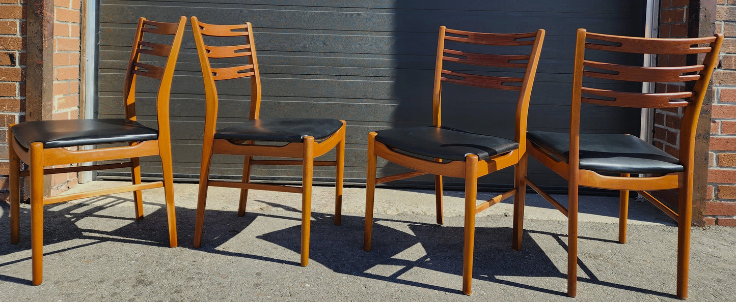 4 RESTORED Danish Mid Century Modern Teak Chairs by Farstrup, model 210, One FREE