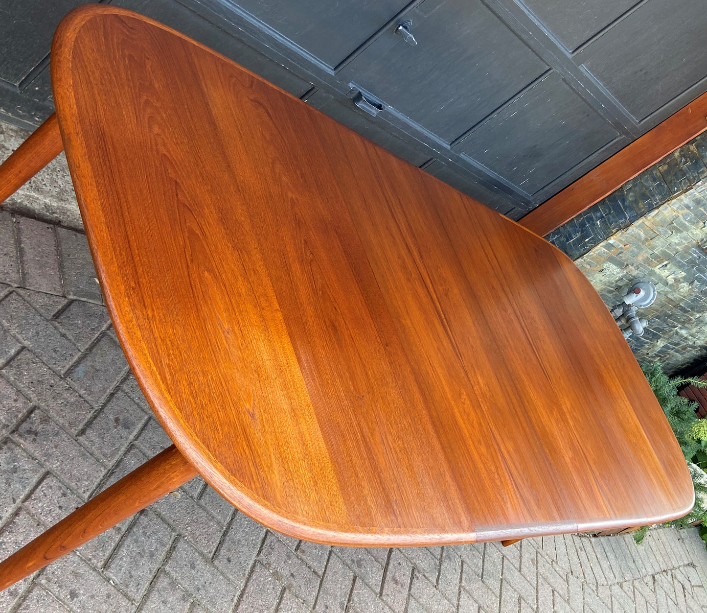 REFINISHED Danish MCM Teak Dining Table w 2 Leaves by Skovmand & Andersen, PERFECT,  58" - 97"