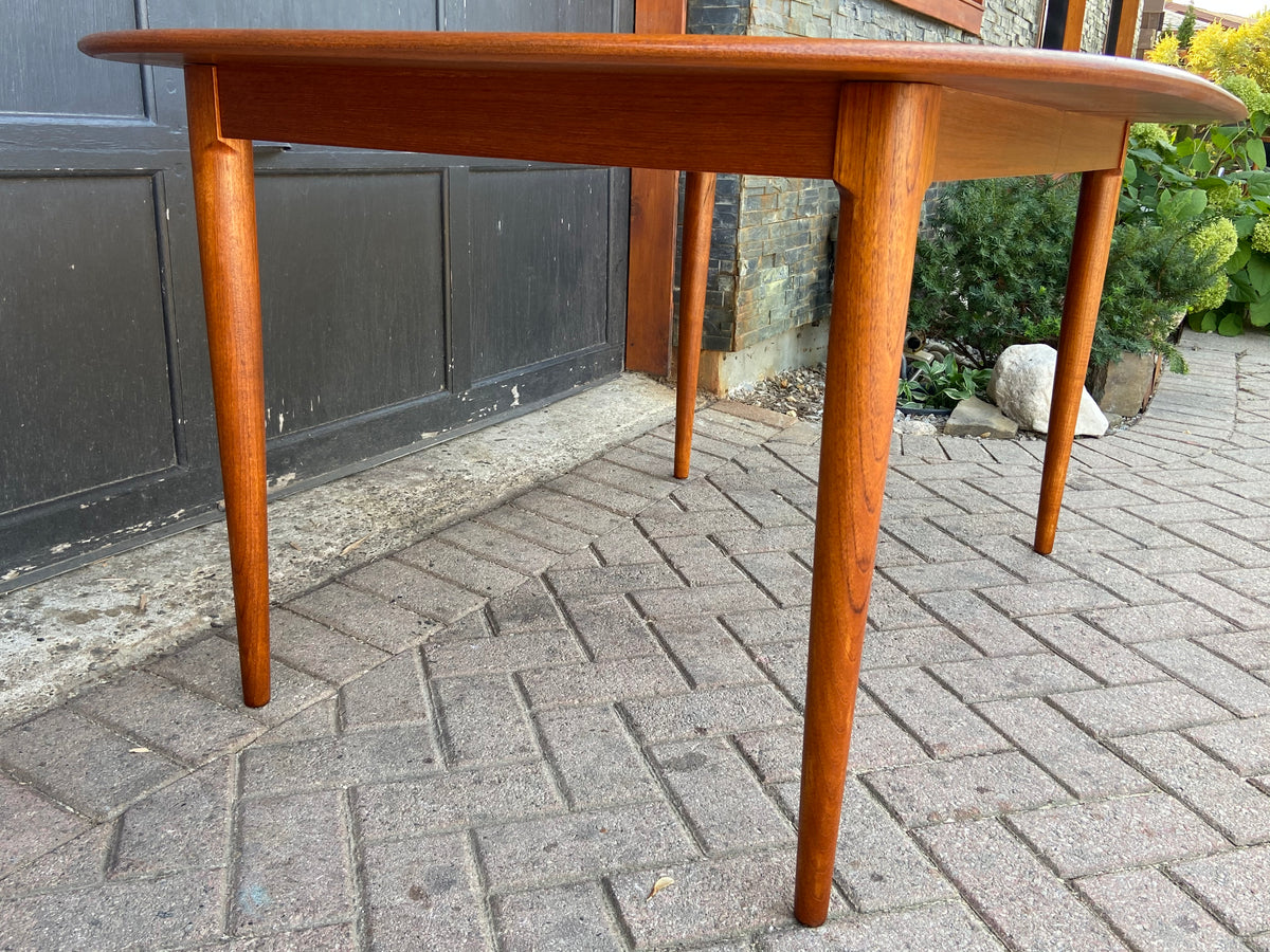 REFINISHED Danish MCM Teak Dining Table w 2 Leaves by Skovmand & Andersen, PERFECT,  58