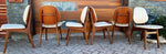 6 RESTORED Danish MCM Teak Shield Back Chairs by A. H. Olsen, will be REUPHOLSTERED 6