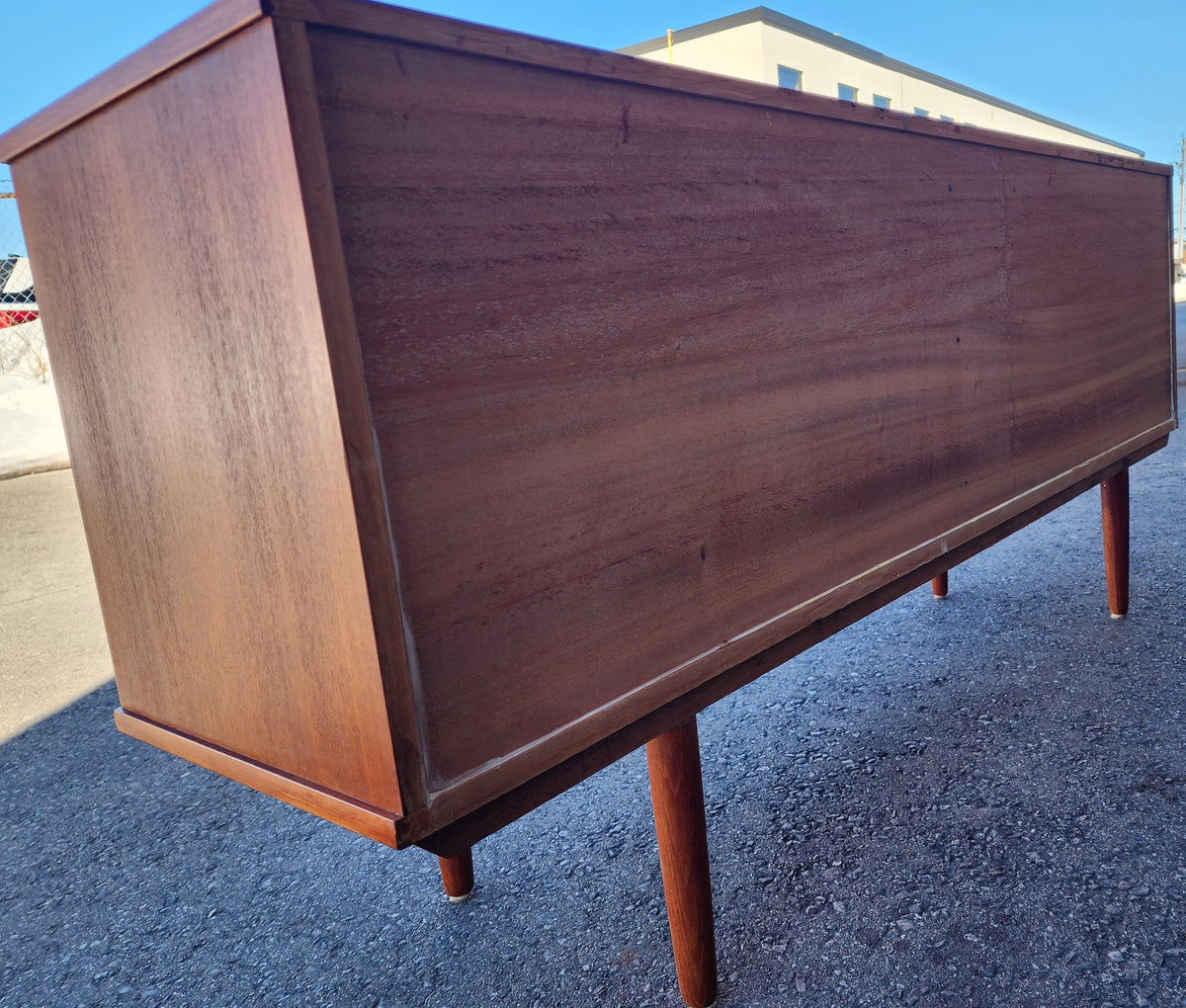 REFINISHED Danish Mid Century Modern Teak Sideboard by Jydsk Narrow 71