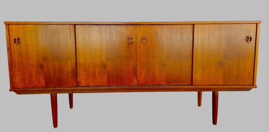 REFINISHED Danish Mid Century Modern Teak Sideboard by Jydsk Narrow 71"