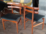 2 REFINISHED P. Hundevad Teak Chairs REUPHOLSTERED in Real Leather, PERFECT, model 30 - Mid Century Modern Toronto 1